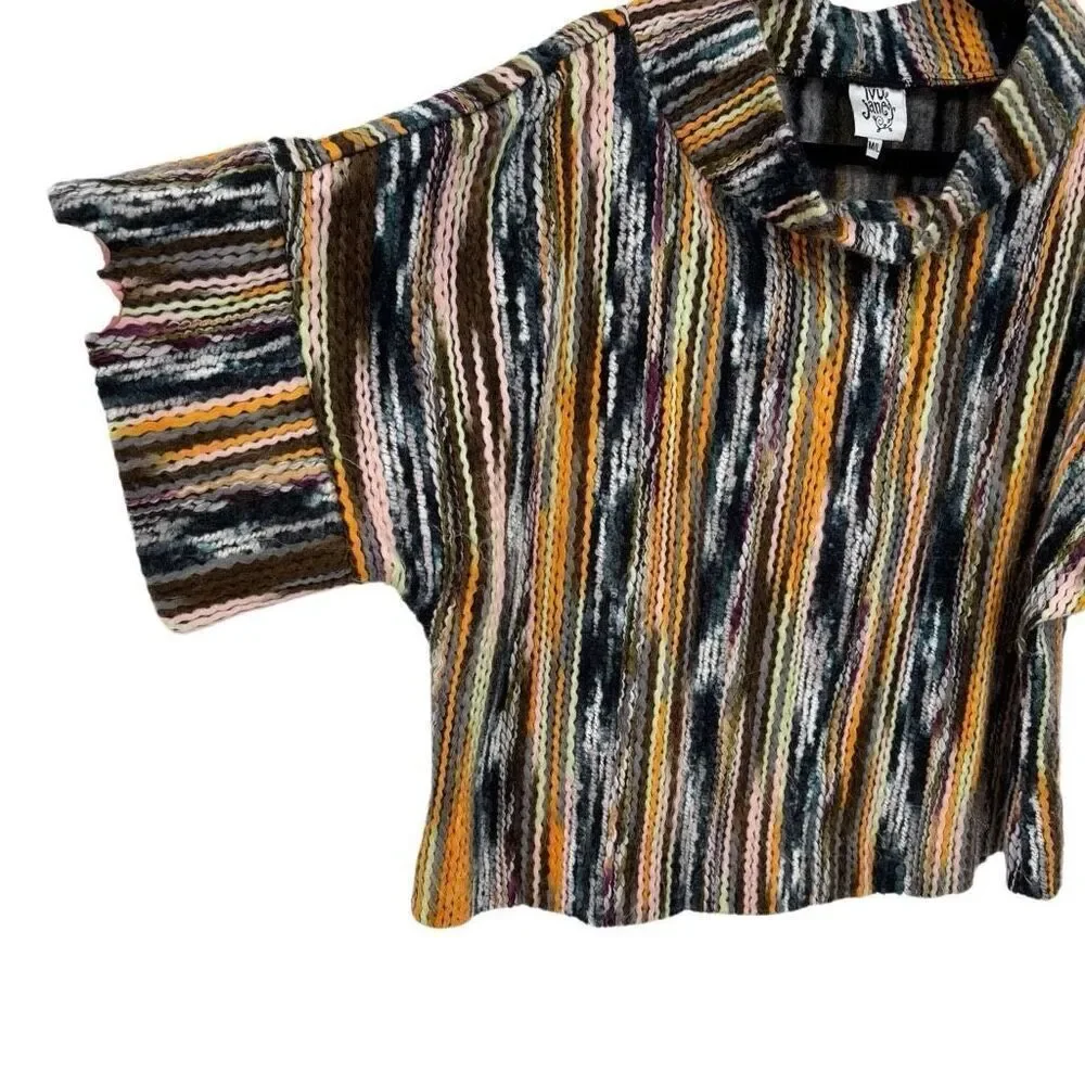 Ivy Jane Multicolor Striped Cowl Neck Sweater - Picture 3 of 6